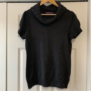 Smart Set Dark Gray Knit  Turtleneck Short Sleeve Top Women’s Size US XL
